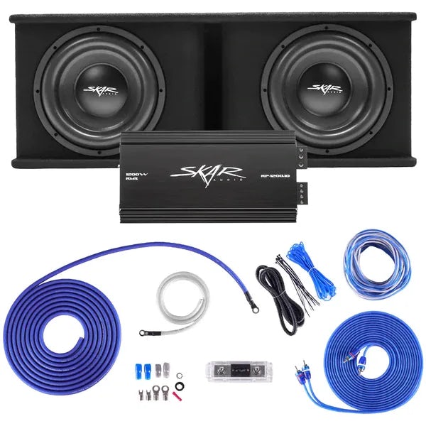 Dual 12" 2,400 Watt SDR Series Complete Subwoofer Package with Vented Enclosure and Amplifier