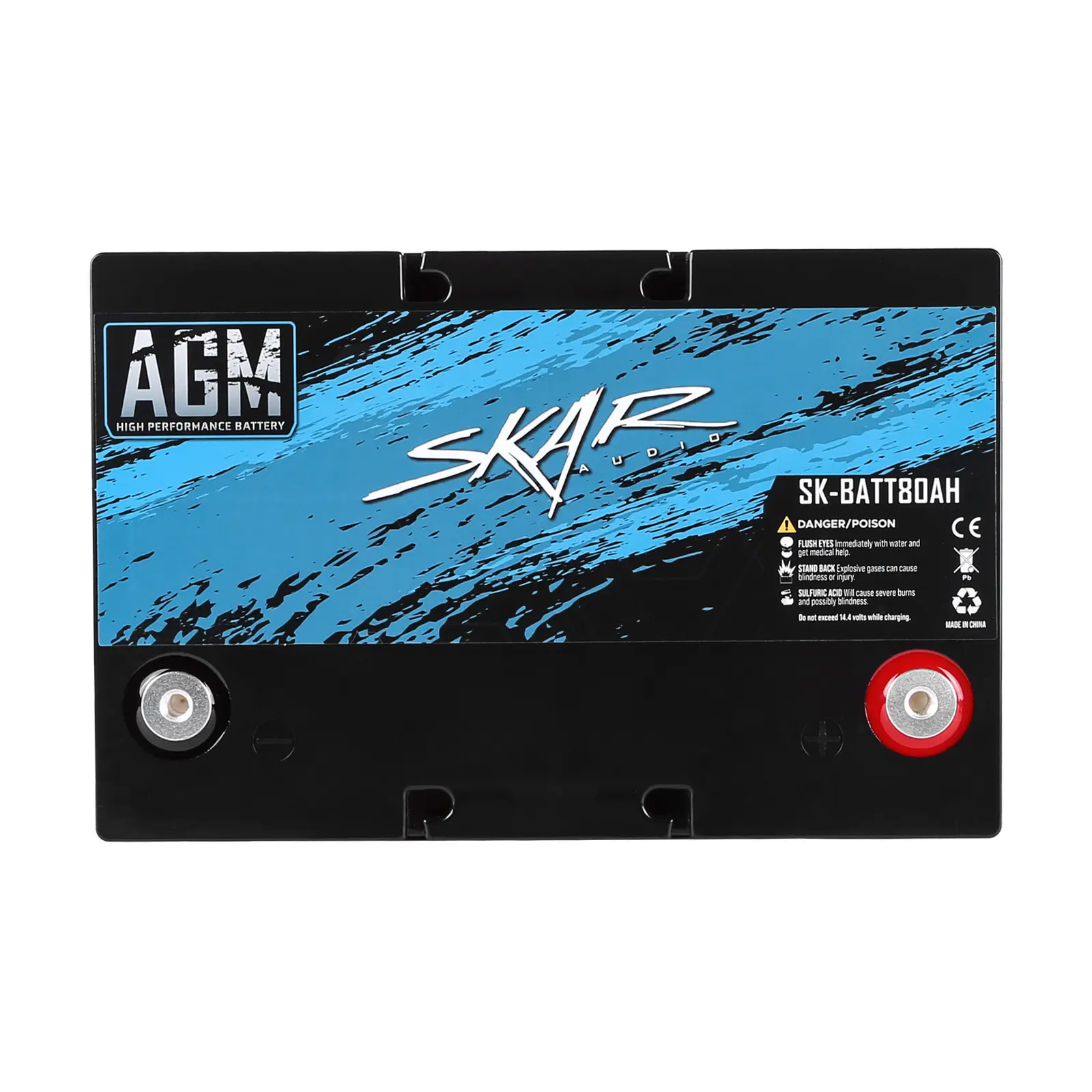 Featured Product Photo 4 for SK-BATT80AH | 12V AGM 1,170 Amp 80Ah High Performance Car Audio Battery with Terminals