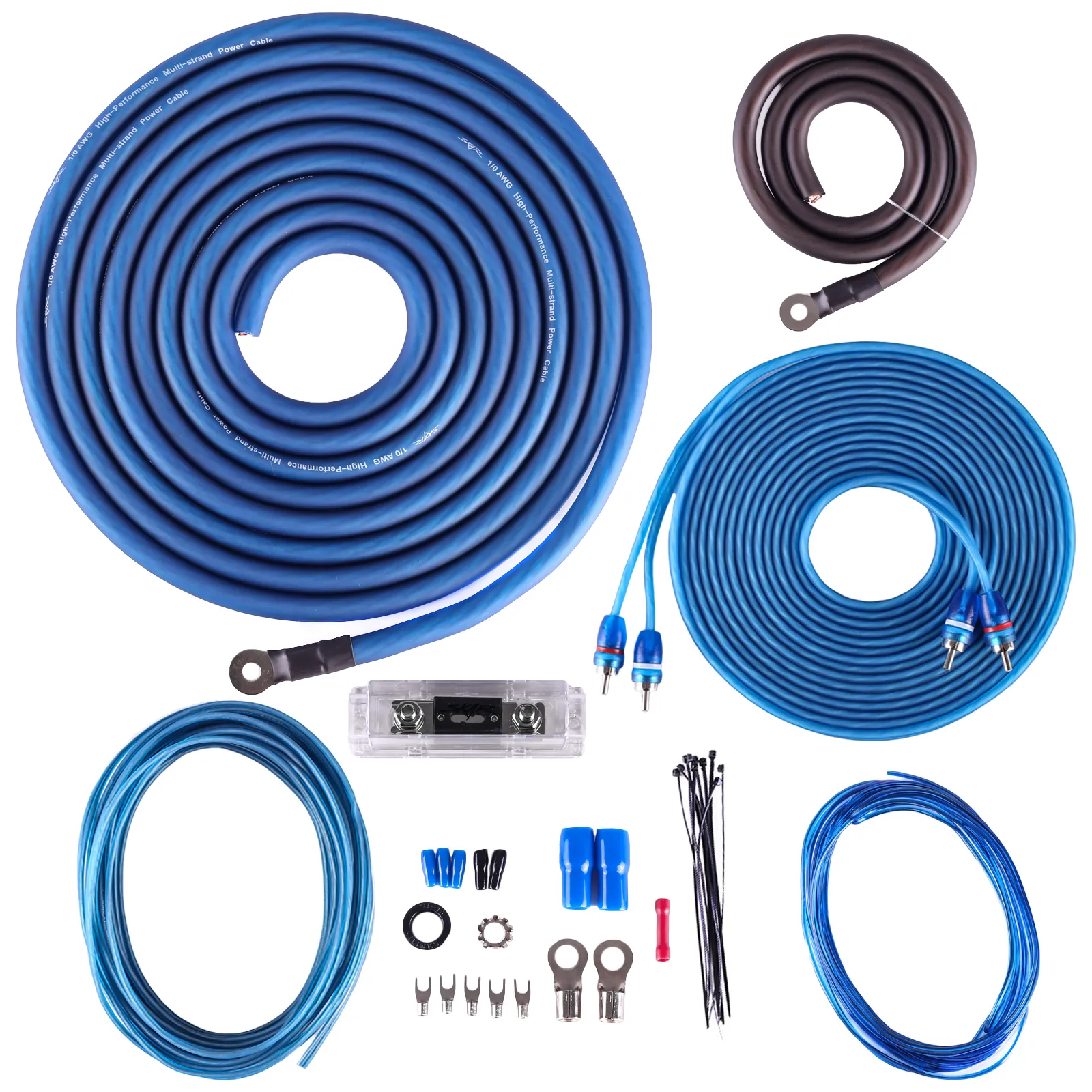 SKAR0ANL-CCA | 1/0 Gauge - 2,000 Watt CCA Amplifier Wiring Kit #1