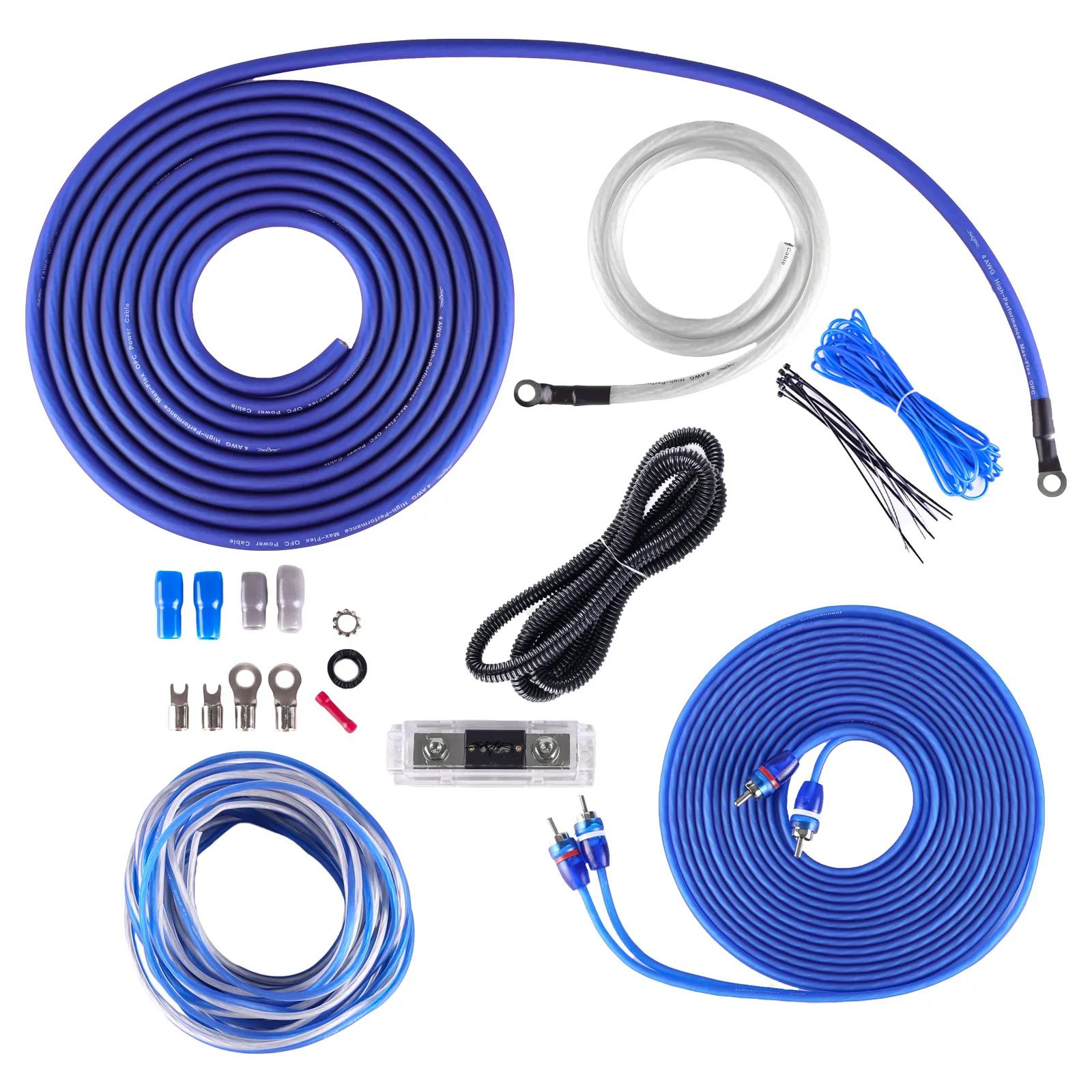 Car Audio Speakers Wiring kits Cable Amplifier Subwoofer Speaker  Installation Wires Kit 10GA Power Cable 