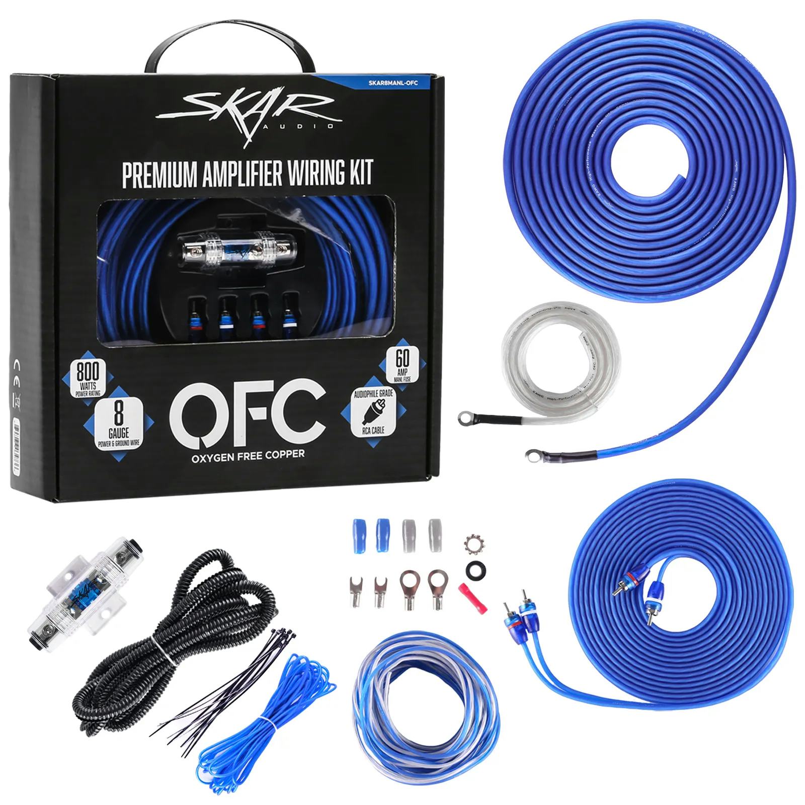 SKAR8MANL-OFC | 8 Gauge - 800 Watt OFC Amplifier Wiring Kit #2