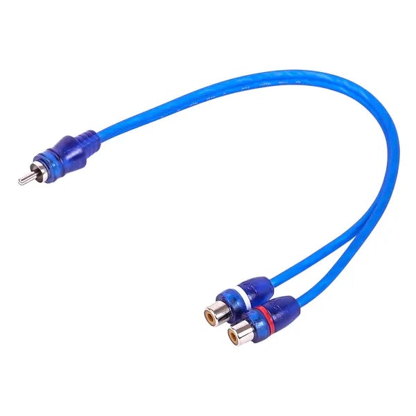 SKARRCA-1F2M | 1-Female to 2-Male RCA Y-Adapter (1 Ft) Cable
