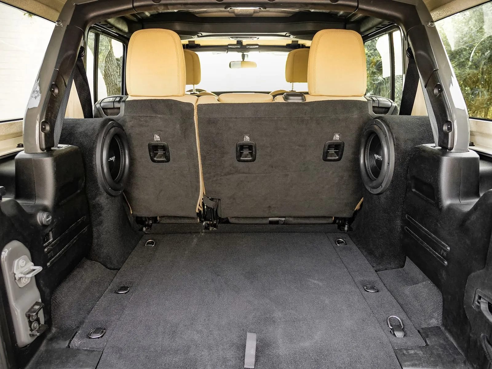 2018-2025 Jeep Wrangler JL 4-Door Compatible Single 10" Sealed Subwoofer Enclosure (Passenger Side) #11