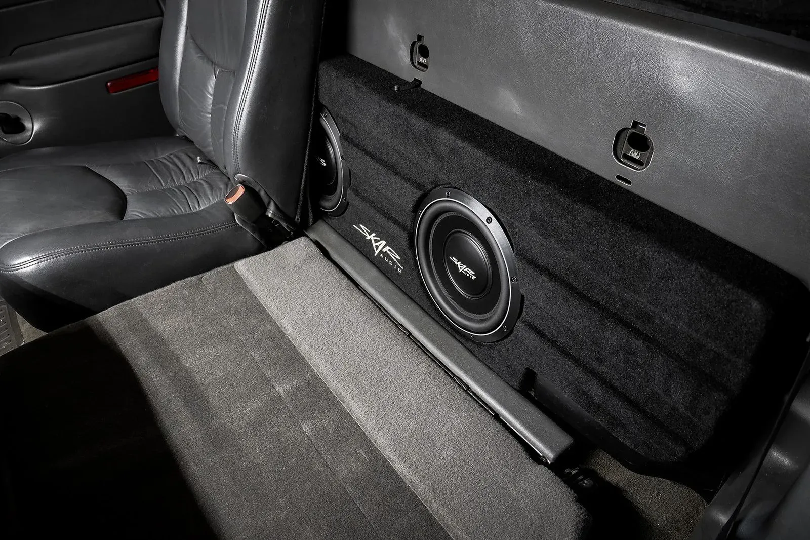 2001-2006 Chevy Silverado & GMC Sierra 1500 Non-HD Crew Cab Compatible Dual 10' Subwoofer Enclosure #11