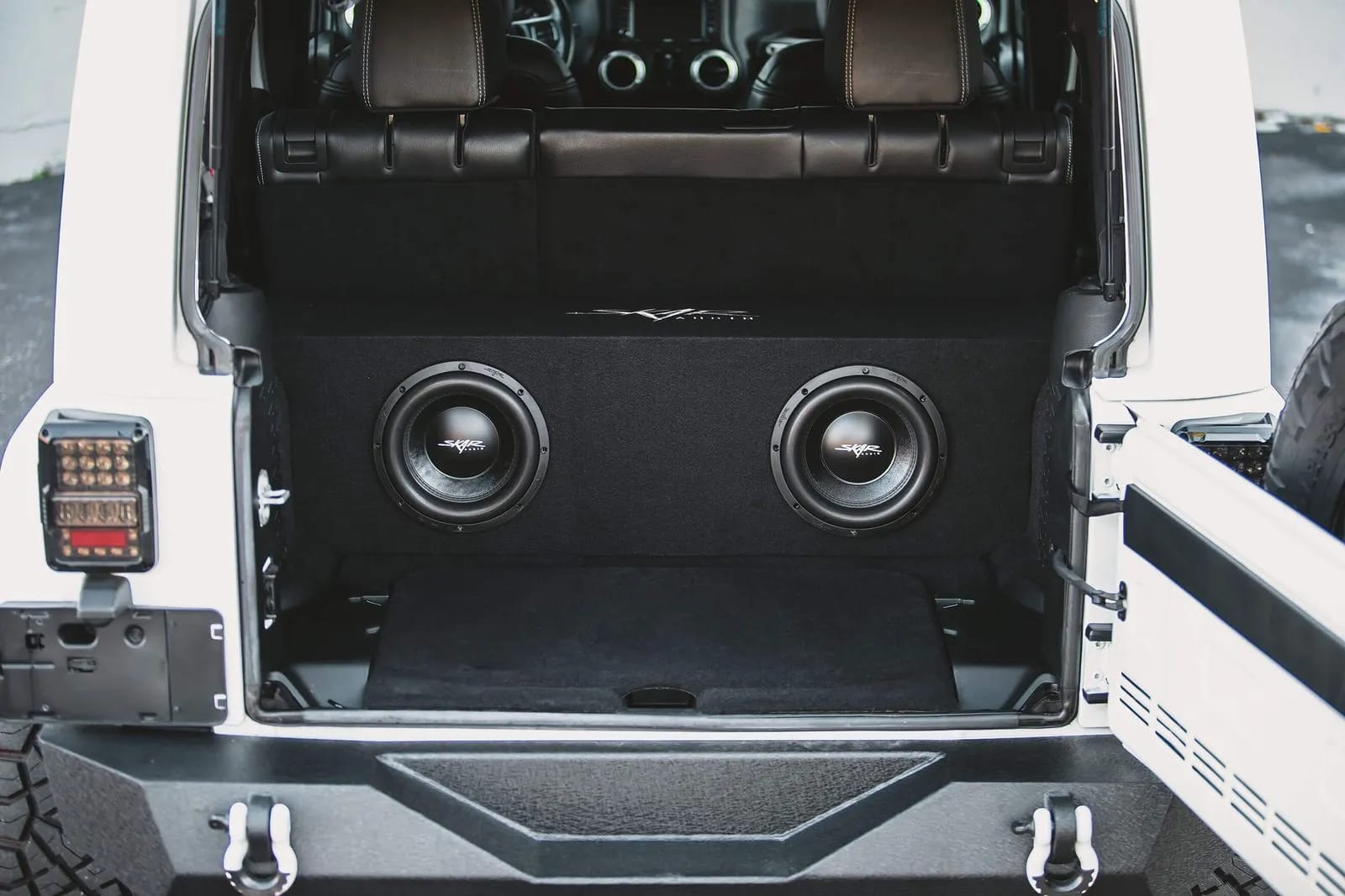 2007-2018 Jeep Wrangler Unlimited (JK) 4-Door Vehicle Compatible Dual 10" Subwoofer Enclosure #9