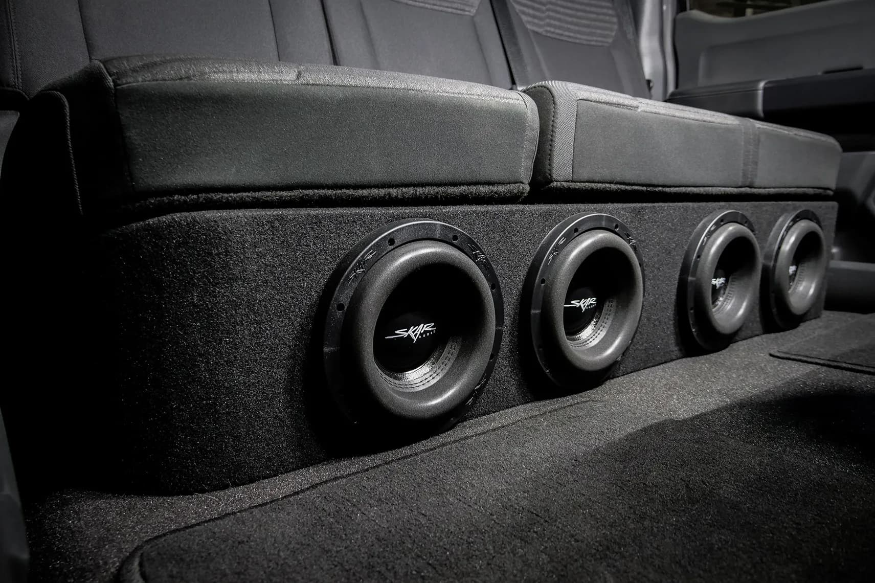 Featured Product Photo 8 for 2015-2026 Ford F-150 Super Crew Cab Compatible Quad 8" Ported Subwoofer Enclosure