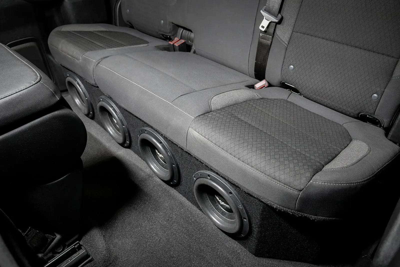 2019-2025 Chevy Silverado & GMC Sierra Double Cab Compatible Quad 8" Ported Subwoofer Enclosure #8