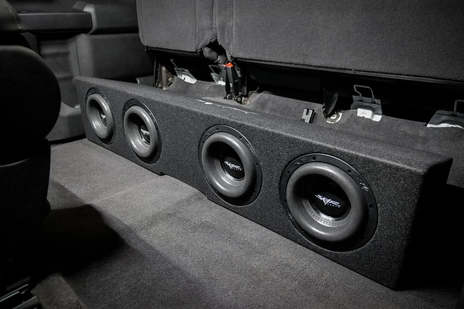 Quad 8" 3200W Max Power Loaded Ported Subwoofer Enclosure Compatible with 2019-2025 Chevy Silverado & GMC Sierra Crew Cab Trucks #13