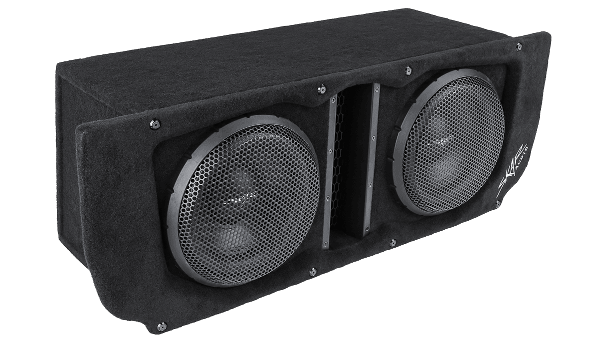 Skar Audio L-VD-VS-2X10CHEVCAM-2016-2024-V dual 10-inch loaded subwoofer enclosure