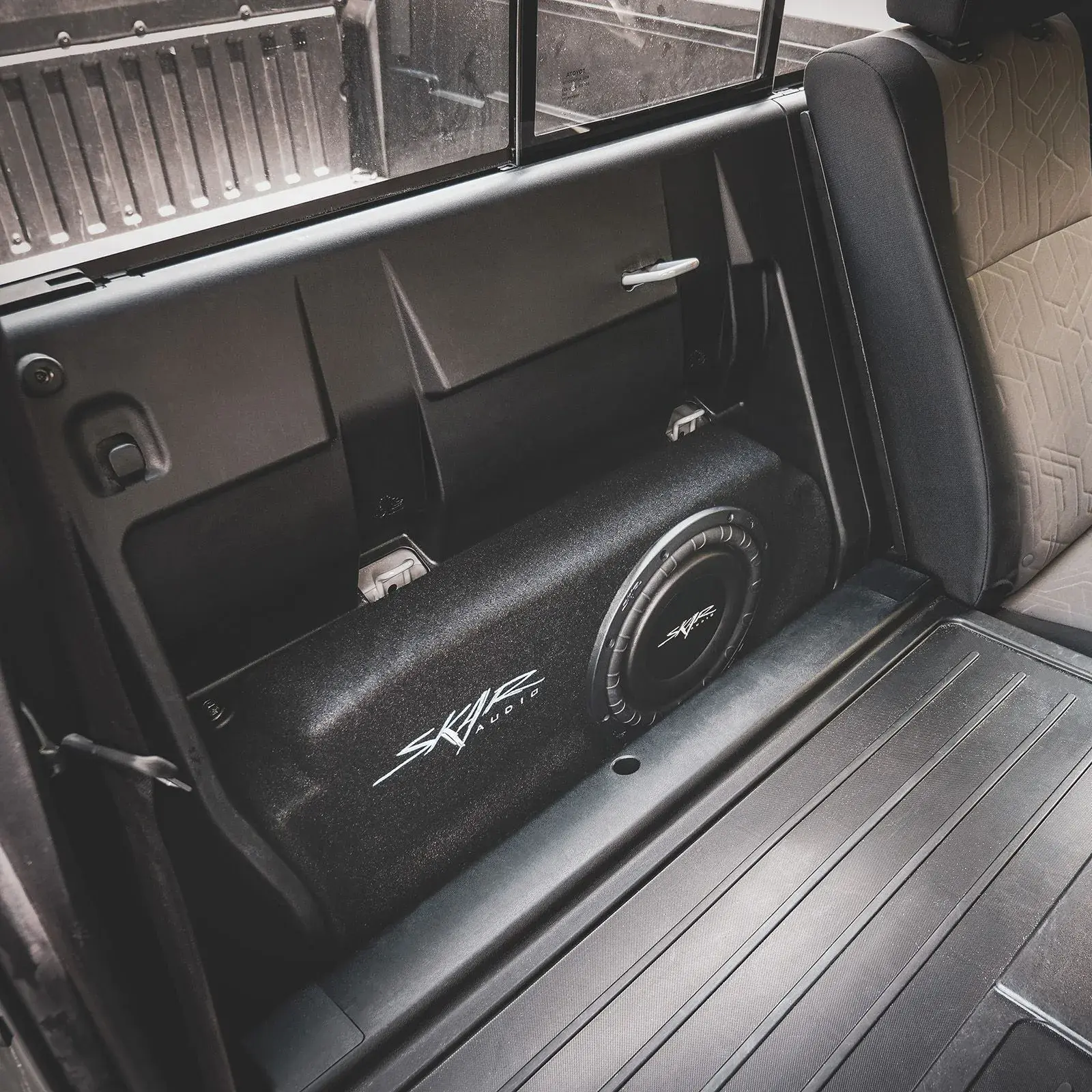 Featured Product Photo 9 for Single 10" 1,000W Max Power Loaded Subwoofer Enclosure Compatible with 2016-2023 Toyota Tacoma Double Cab Max Trucks