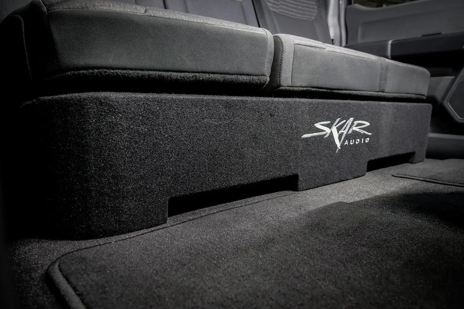 Skar Audio Dual 10" Loaded Subwoofer Box For 2019-2025 Chevy Silverado Crew Cab (1600W)