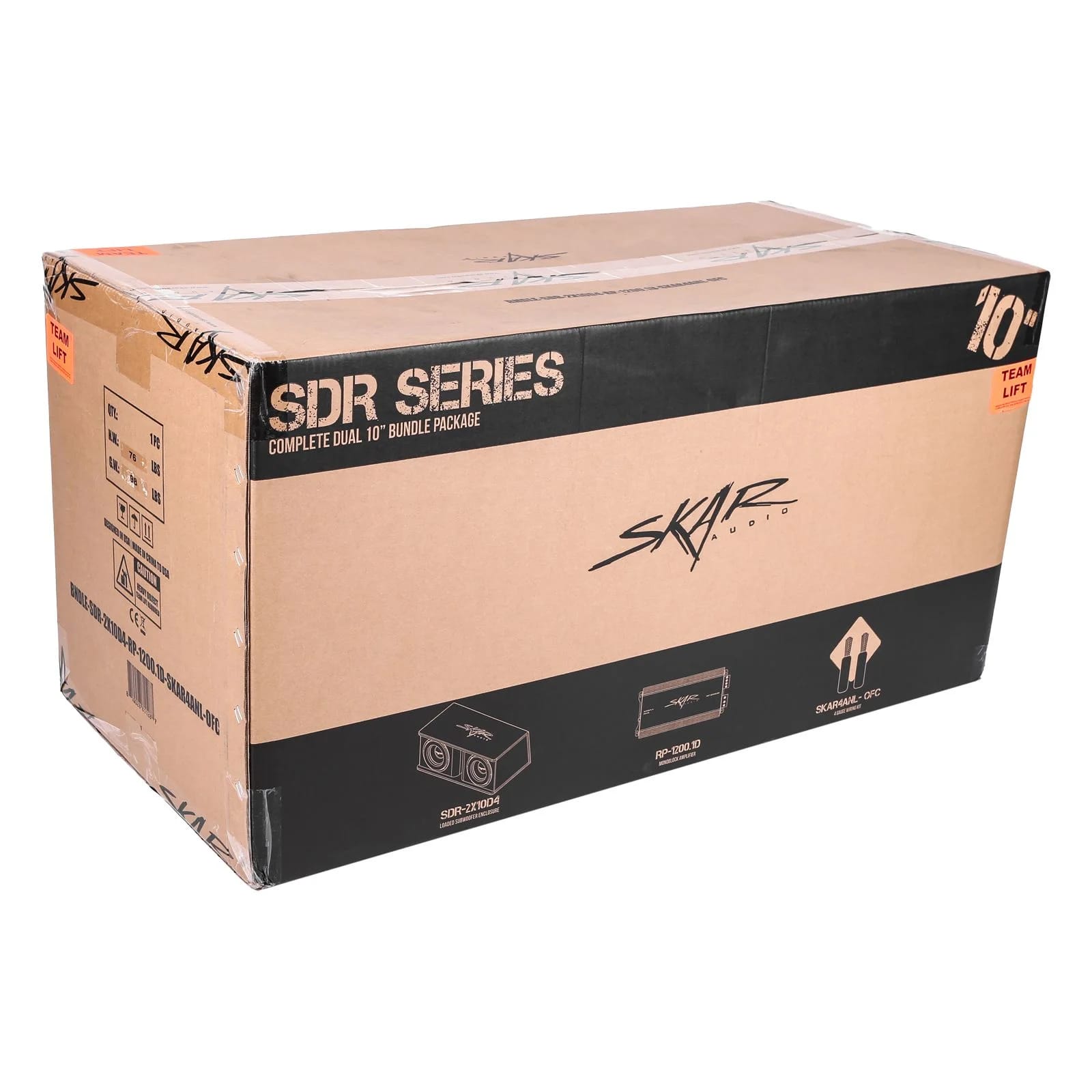 Dual 10" 2,400 Watt SDR Series Complete Subwoofer Package with Vented Enclosure and Amplifier #6