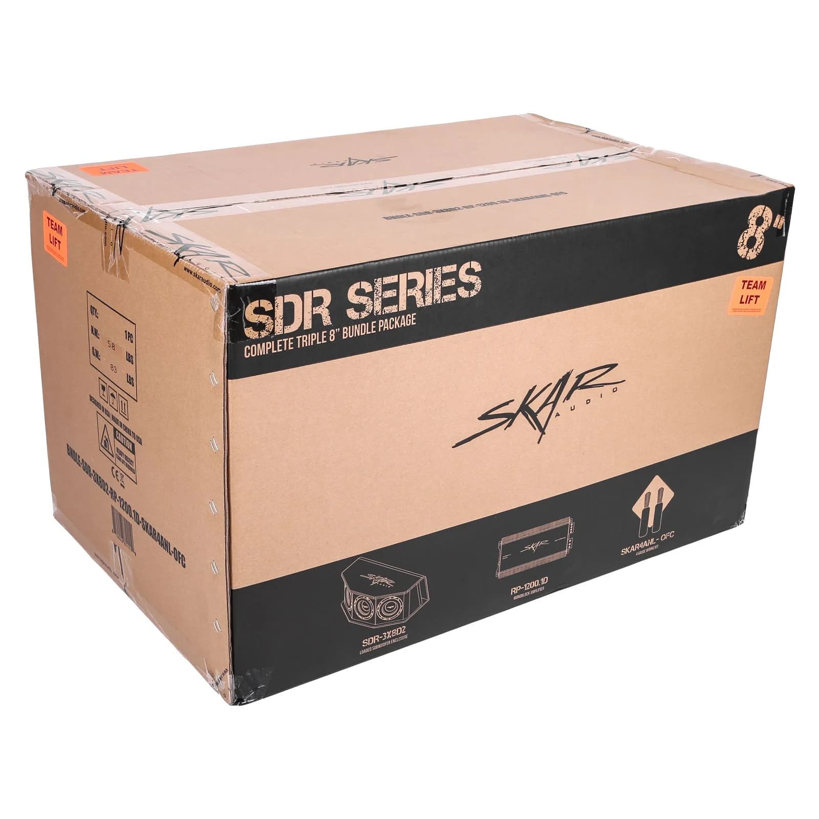 Featured Product Photo 5 for Triple 8" 2,100 Watt SDR Series Complete Subwoofer Package with Vented Enclosure and Amplifier