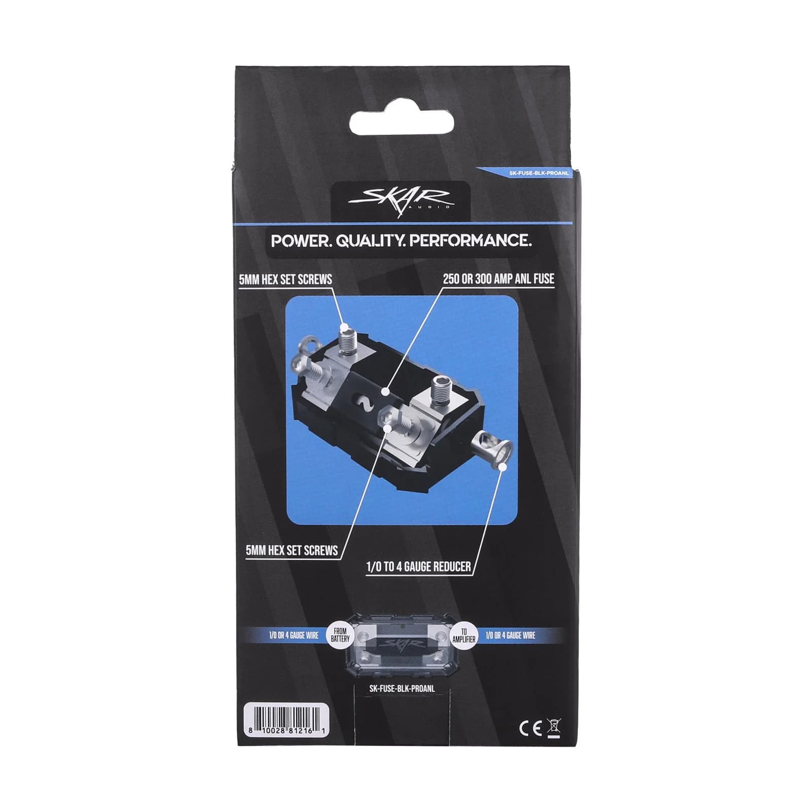 Featured Product Photo 7 for SK-FUSE-BLK-PROANL | 1/0 or 4 Gauge Pro Series Inline ANL Fuse Holder