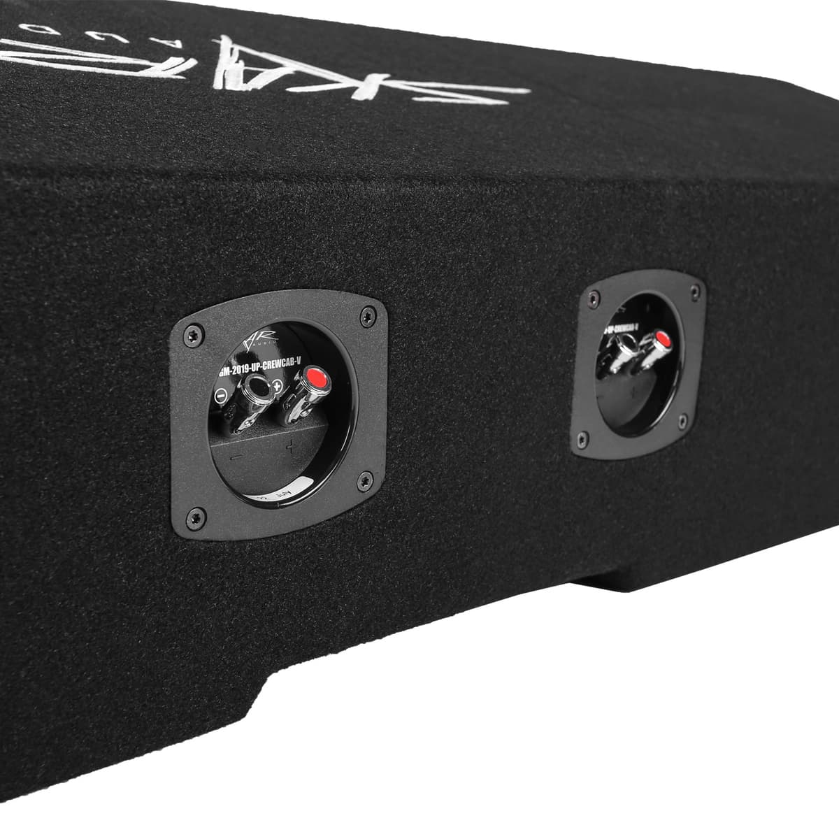 Featured Product Photo 5 for Quad 8" 3200W Max Power Loaded Ported Subwoofer Enclosure Compatible with 2019-2025 Chevy Silverado & GMC Sierra Crew Cab Trucks