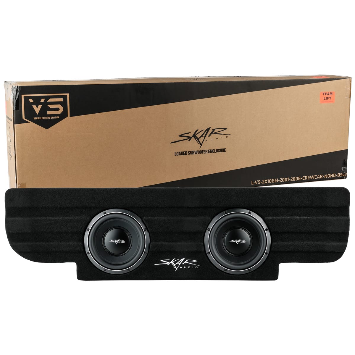Dual 10" 2,000W Max Power Loaded Subwoofer Enclosure Compatible with 2001-2006 Chevy Silverado & GMC Sierra 1500 Non-HD Crew Cab Trucks #8
