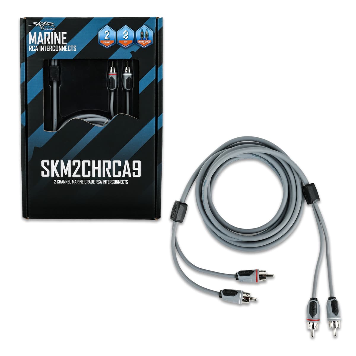 Featured Product Photo 1 for SKM2CHRCA9 | 9 Ft 2-Channel Marine Grade RCA Interconnect Cable