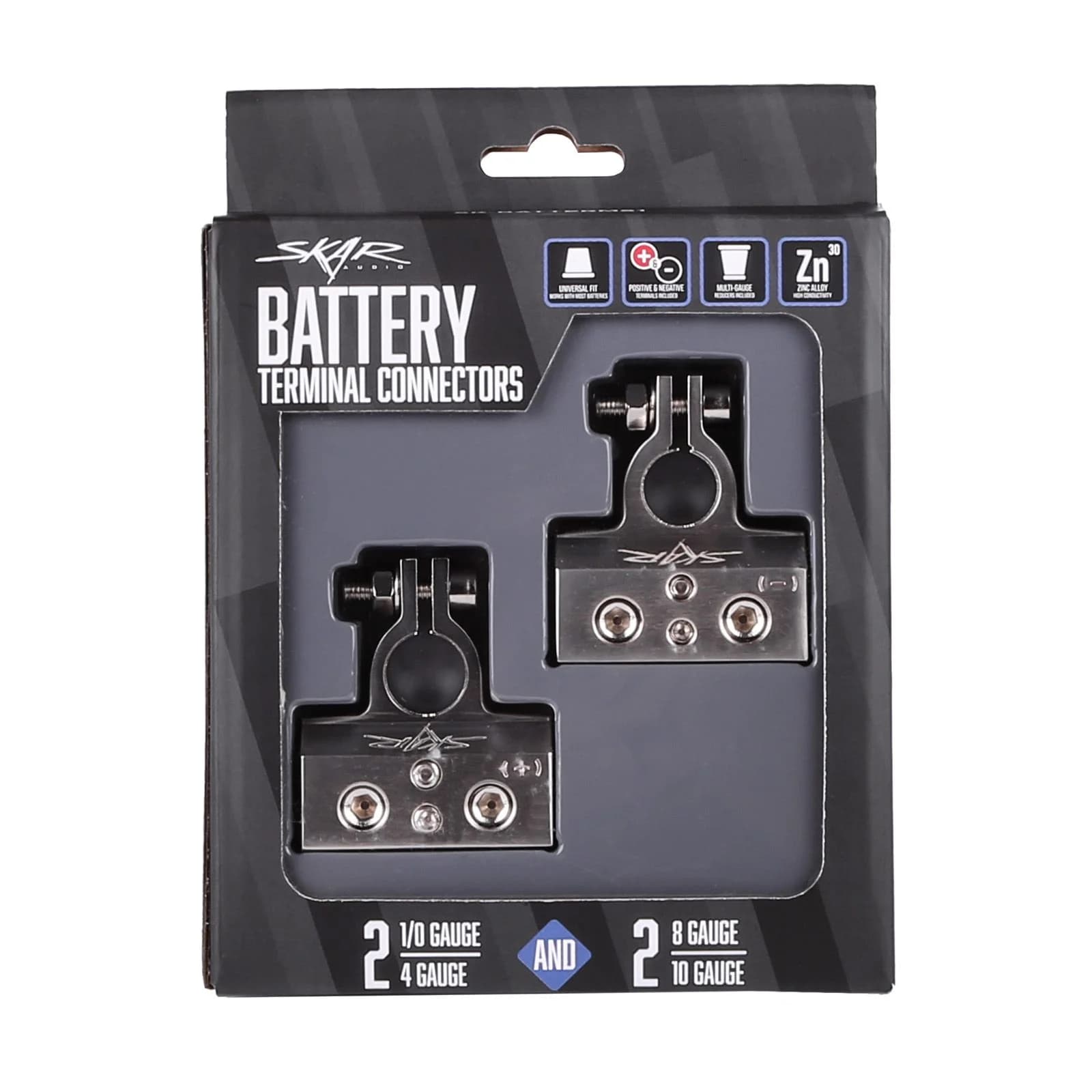 Featured Product Photo 7 for SK-BATTERMS1 | x2 0/4 Gauge and x2 8/10 Gauge (+/-) Top Post Heavy Duty Positive and Negative Battery Terminals