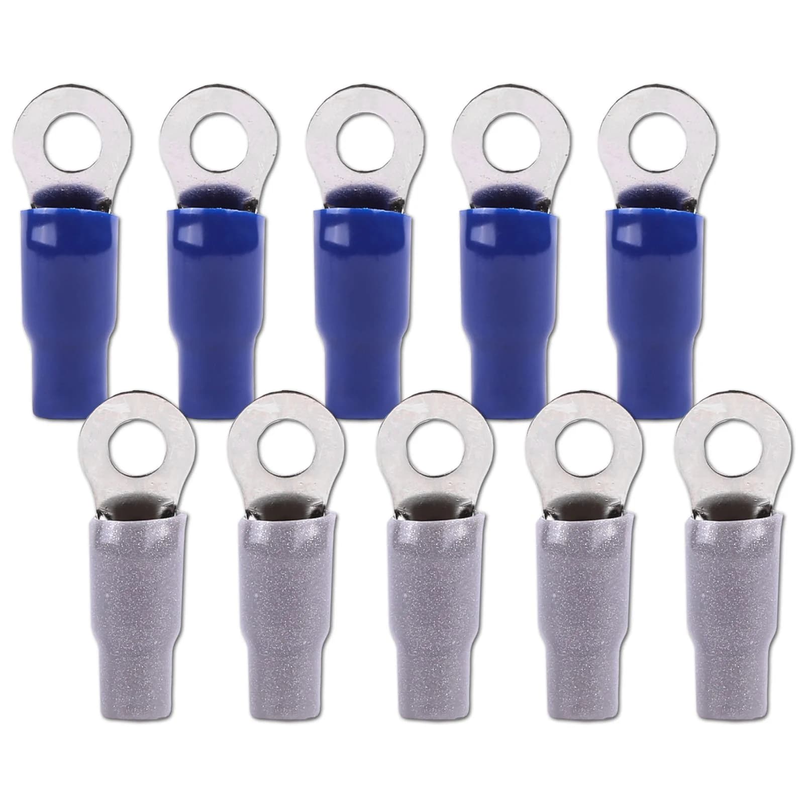 Featured Product Photo for SKRING-TERM-4GA-10PK | 4 Gauge (5/16") Nickel Plated Premium Ring Terminals (10-Pack)