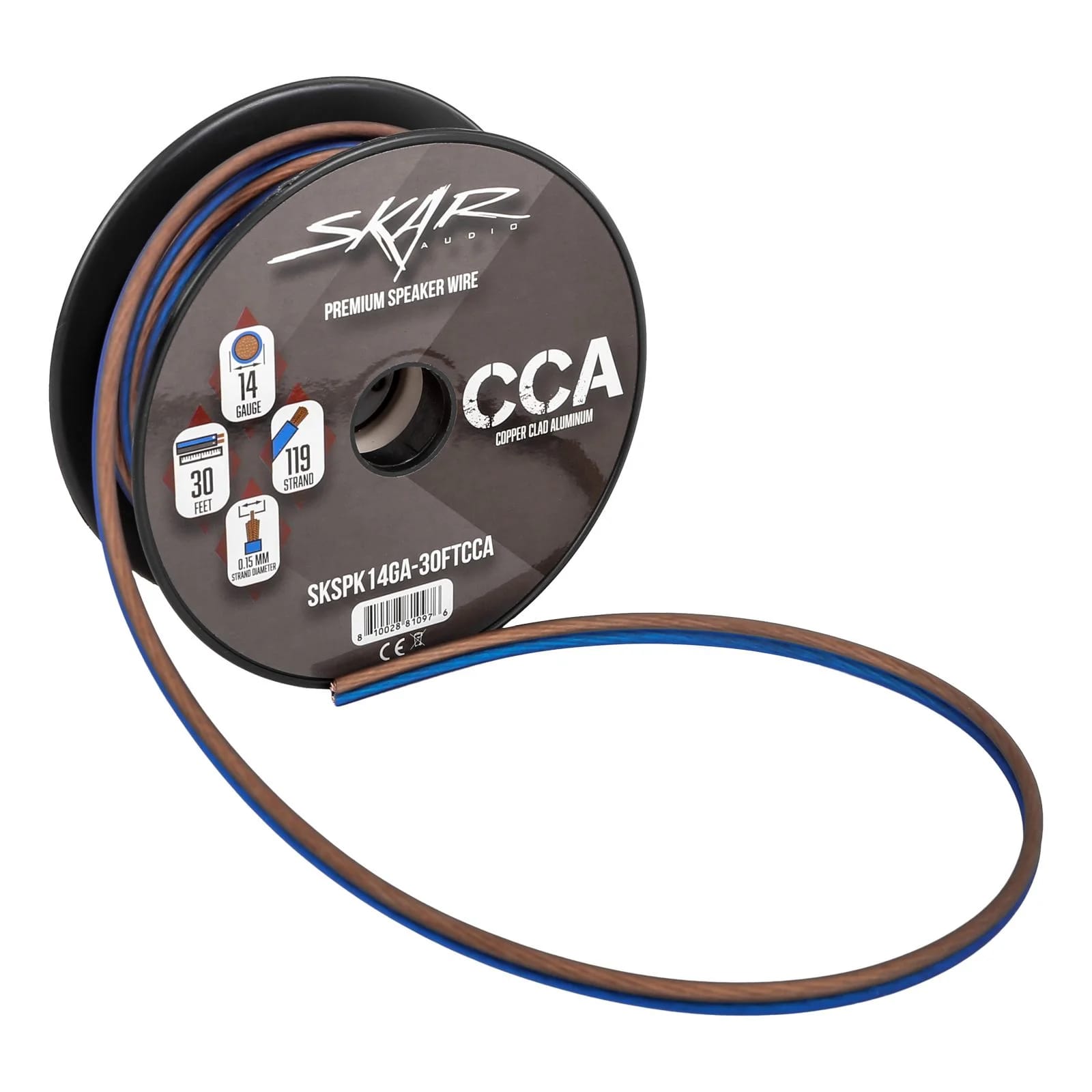 14-Gauge Performance Series (CCA) Speaker Wire - Blue/Brown #6