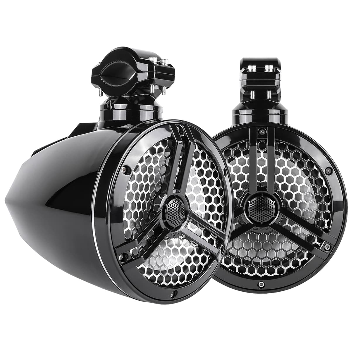 Featured Product Photo 1 for SK65MB-TWR | Marine 6.5" Full Range 2-Way 320 Watt Tower Speakers - Black (Pair)