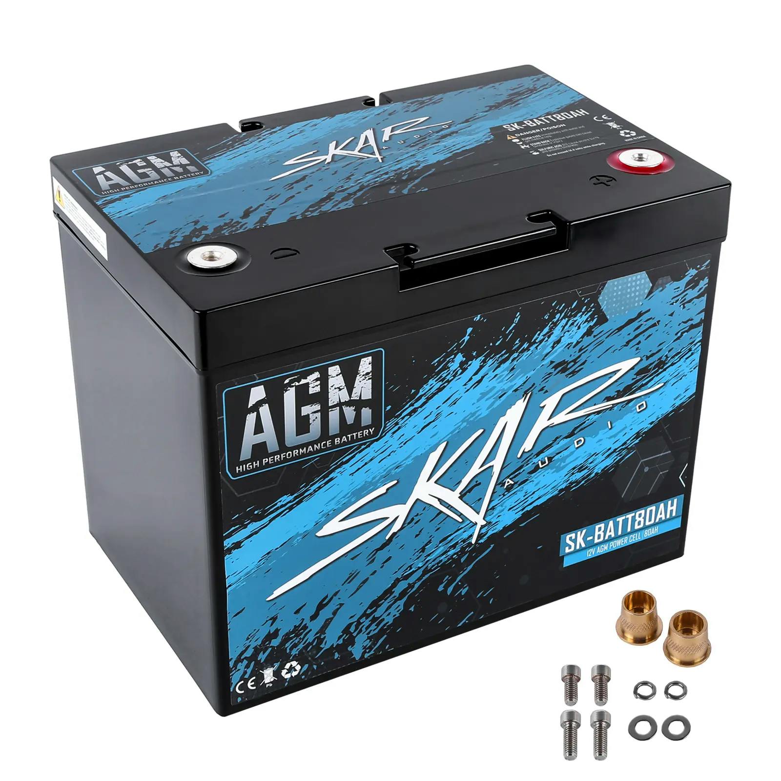 Featured Product Photo for SK-BATT80AH | 12V 80Ah AGM High Performance Car Audio Battery