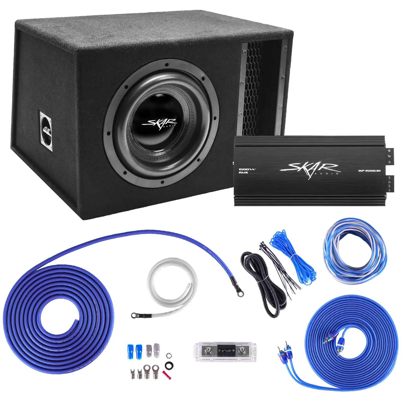 Featured Product Photo for Single 10" 2,000 Watt EVL Series Complete Subwoofer Package with Vented Enclosure and Amplifier
