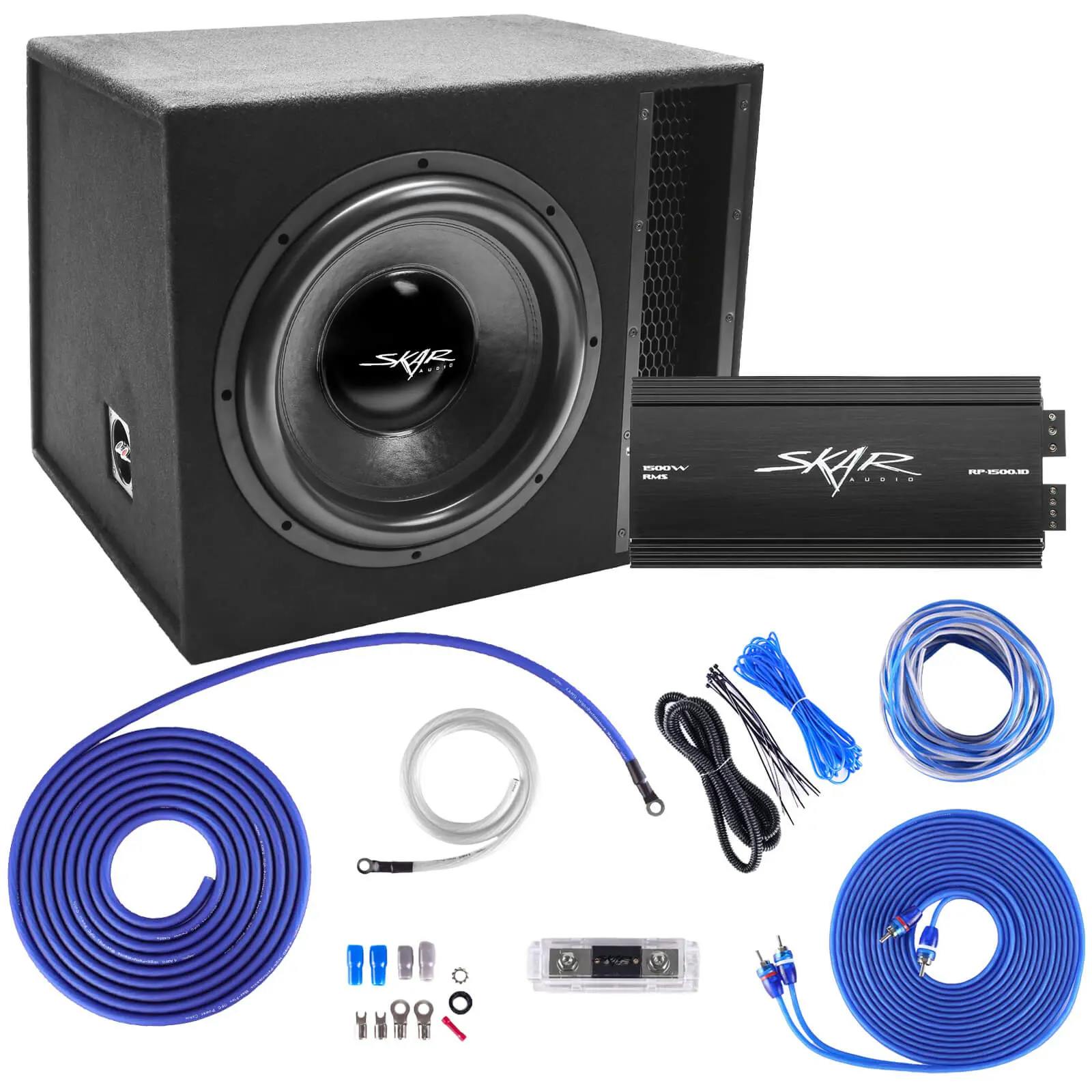 Featured Product Photo for Single 15" 2,500 Watt EVL Series Complete Subwoofer Package with Vented Enclosure and Amplifier