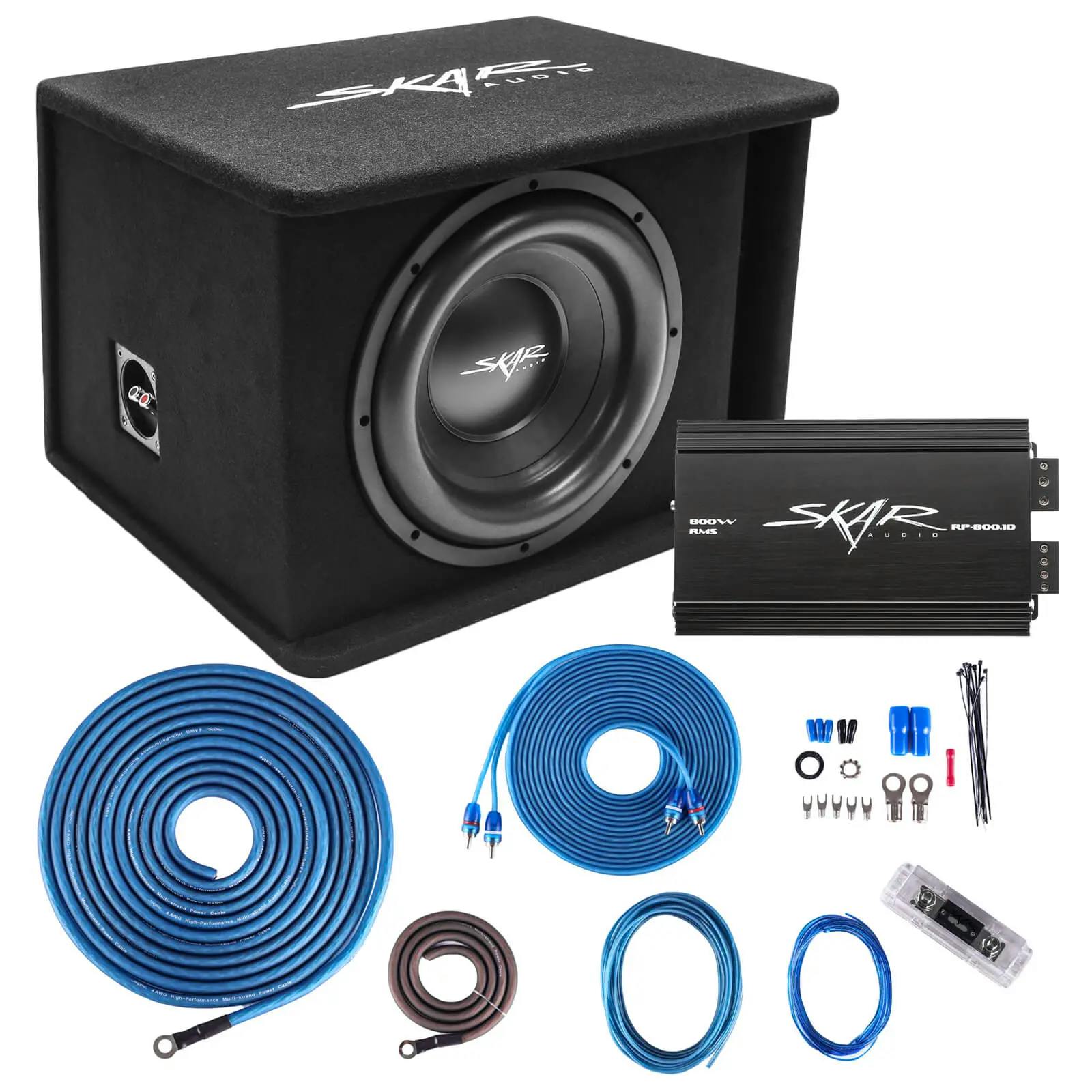 Featured Product Photo for Single 12" 1,200 Watt SDR Series Complete Subwoofer Package with Vented Enclosure and Amplifier