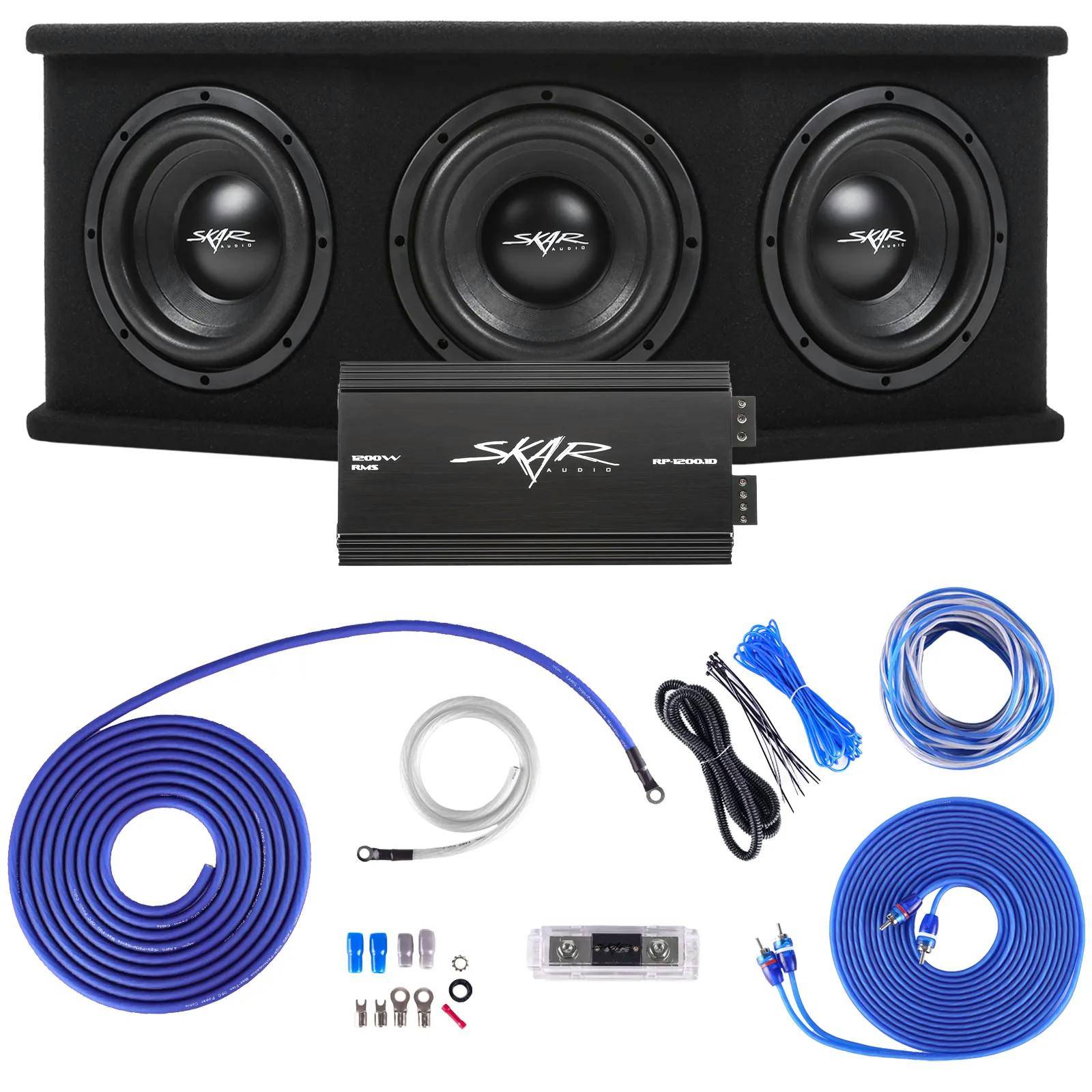 Featured Product Photo for Triple 8" 2,100 Watt SDR Series Complete Subwoofer Package with Vented Enclosure and Amplifier