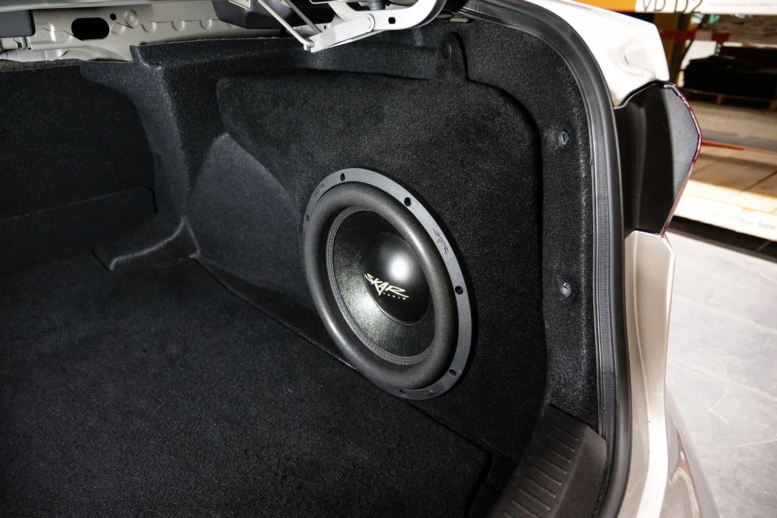 Skar Audio VS-1X12TOYCOR-2020-UP enclosure installation example โ view 3