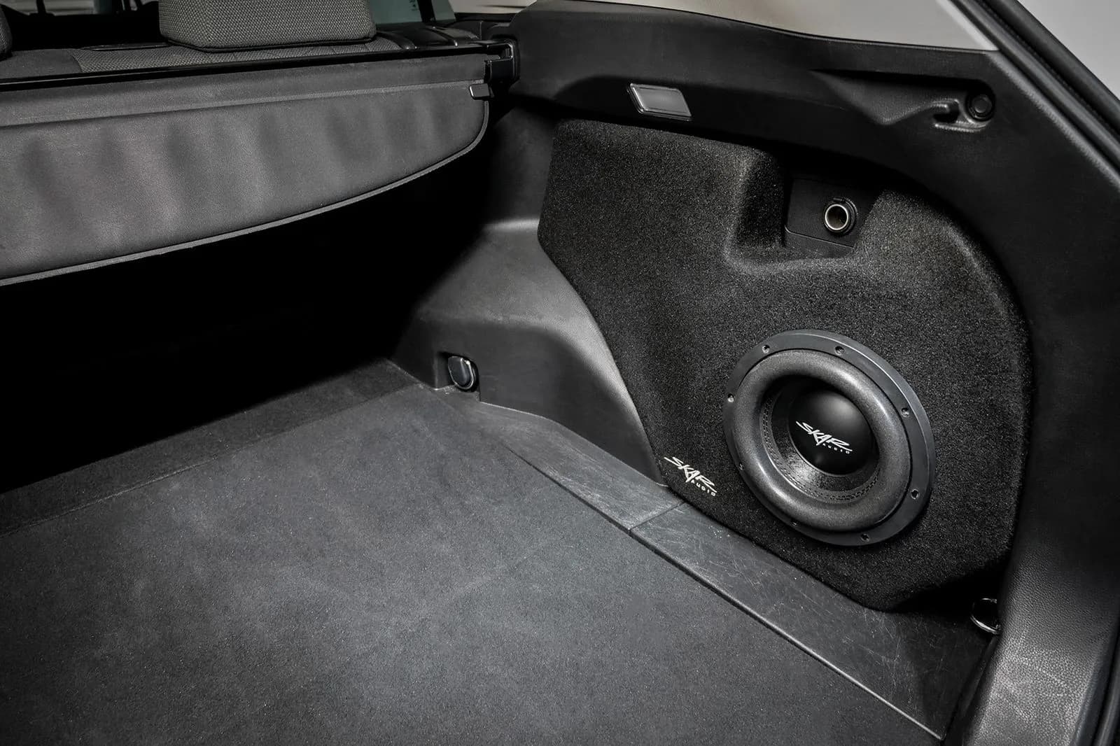 Skar Audio VS-1X8TOYRV4-2019-UP enclosure installation example — view 1