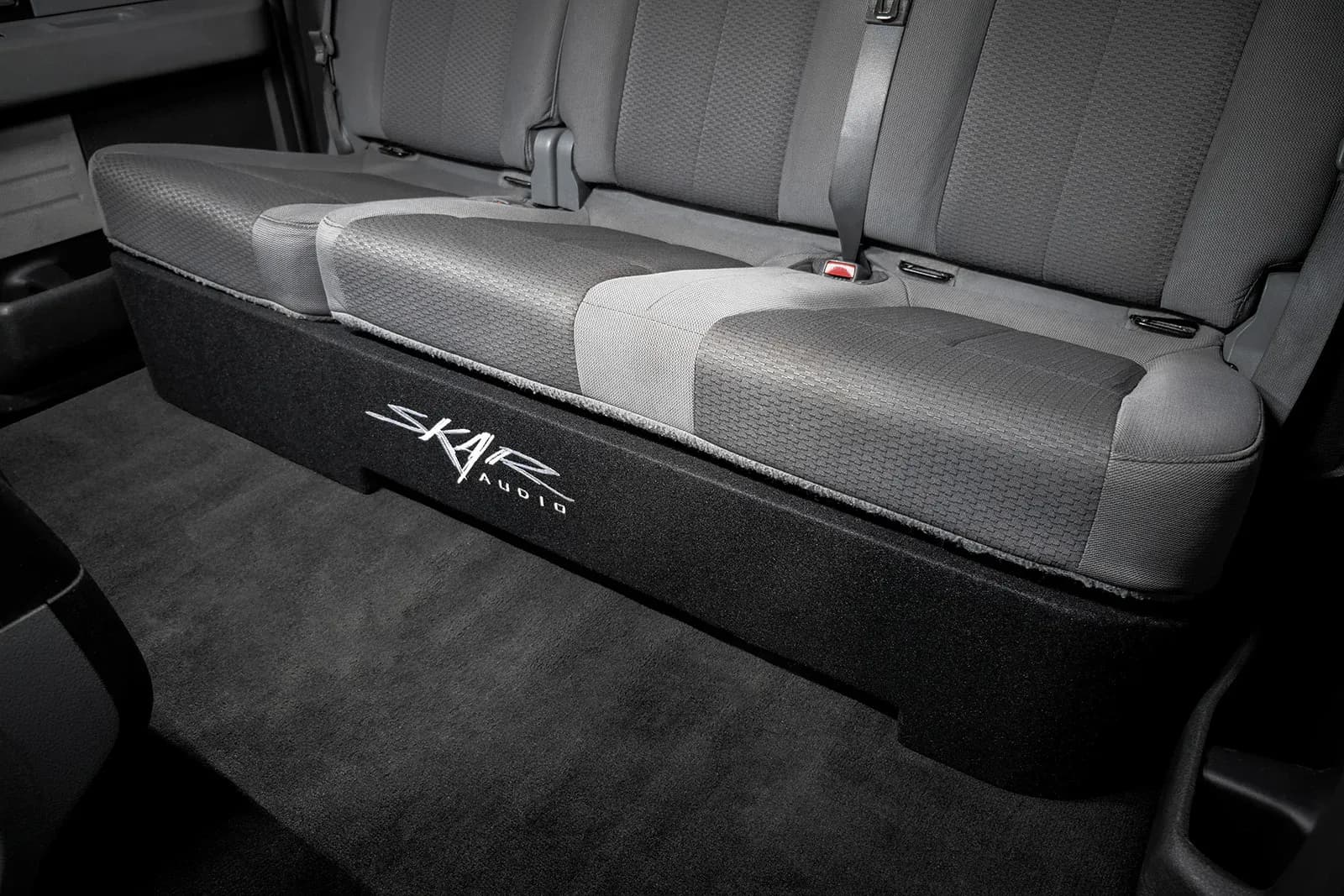 Skar Audio VS-2X12FORD-2009-2014-SUPERCREWCAB-V enclosure installation example — view 1