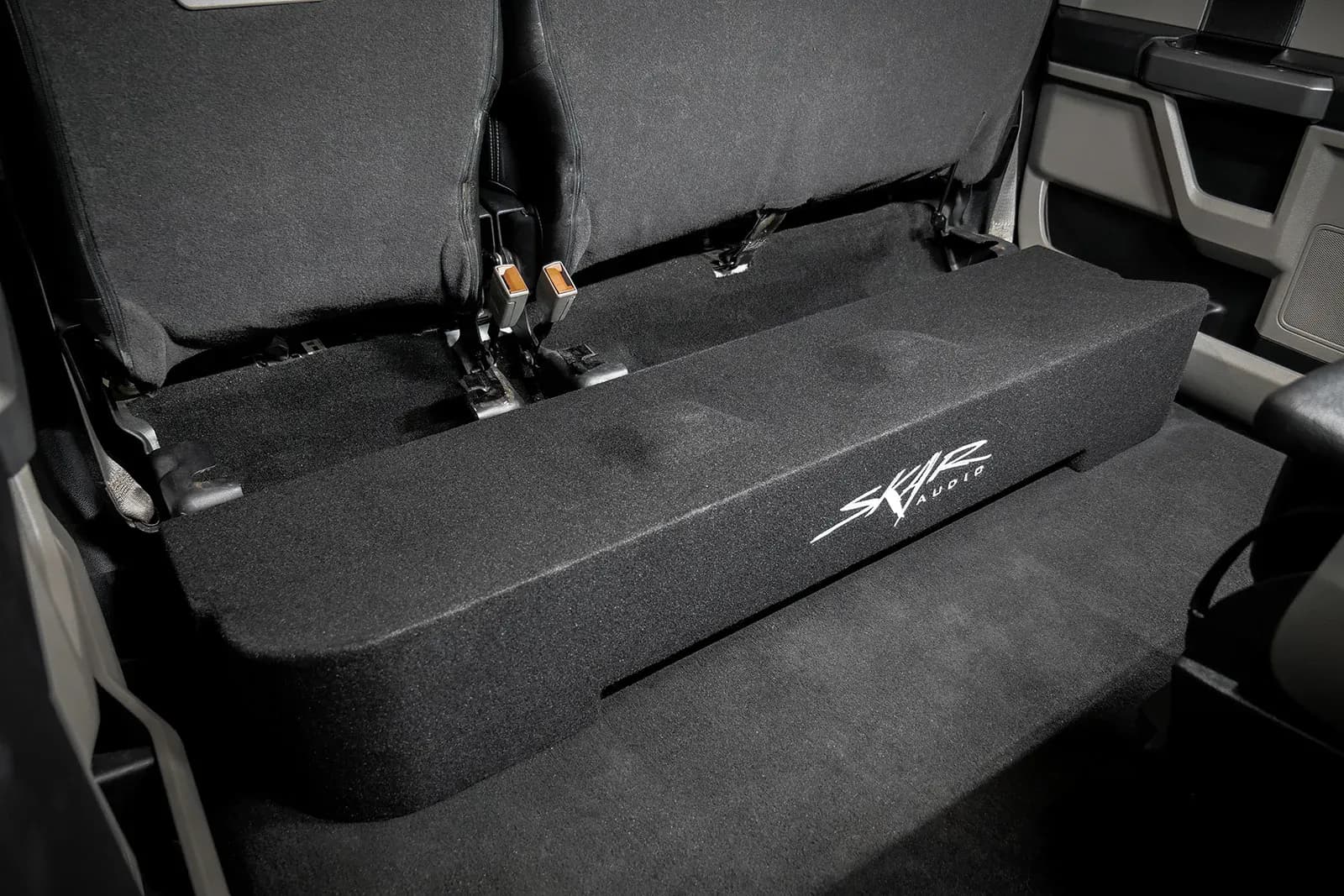 Skar Audio VS-2X12FORDSD-2017-2022-SUPERCREWCAB-V enclosure installation example — view 2