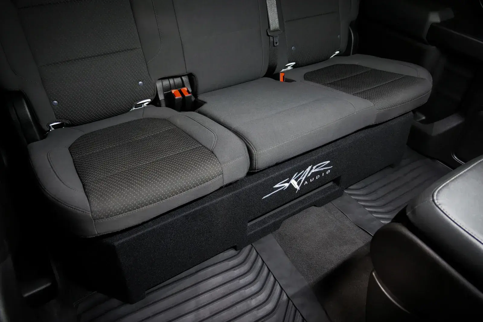 Skar Audio VS-2X12GM-2019-UP-CREWCAB-V enclosure installation example — view 2