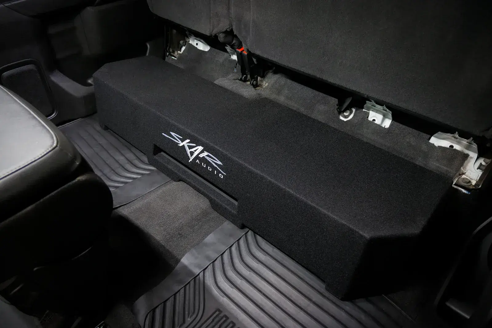 Skar Audio VS-2X12GM-2019-UP-CREWCAB-V enclosure installation example — view 3