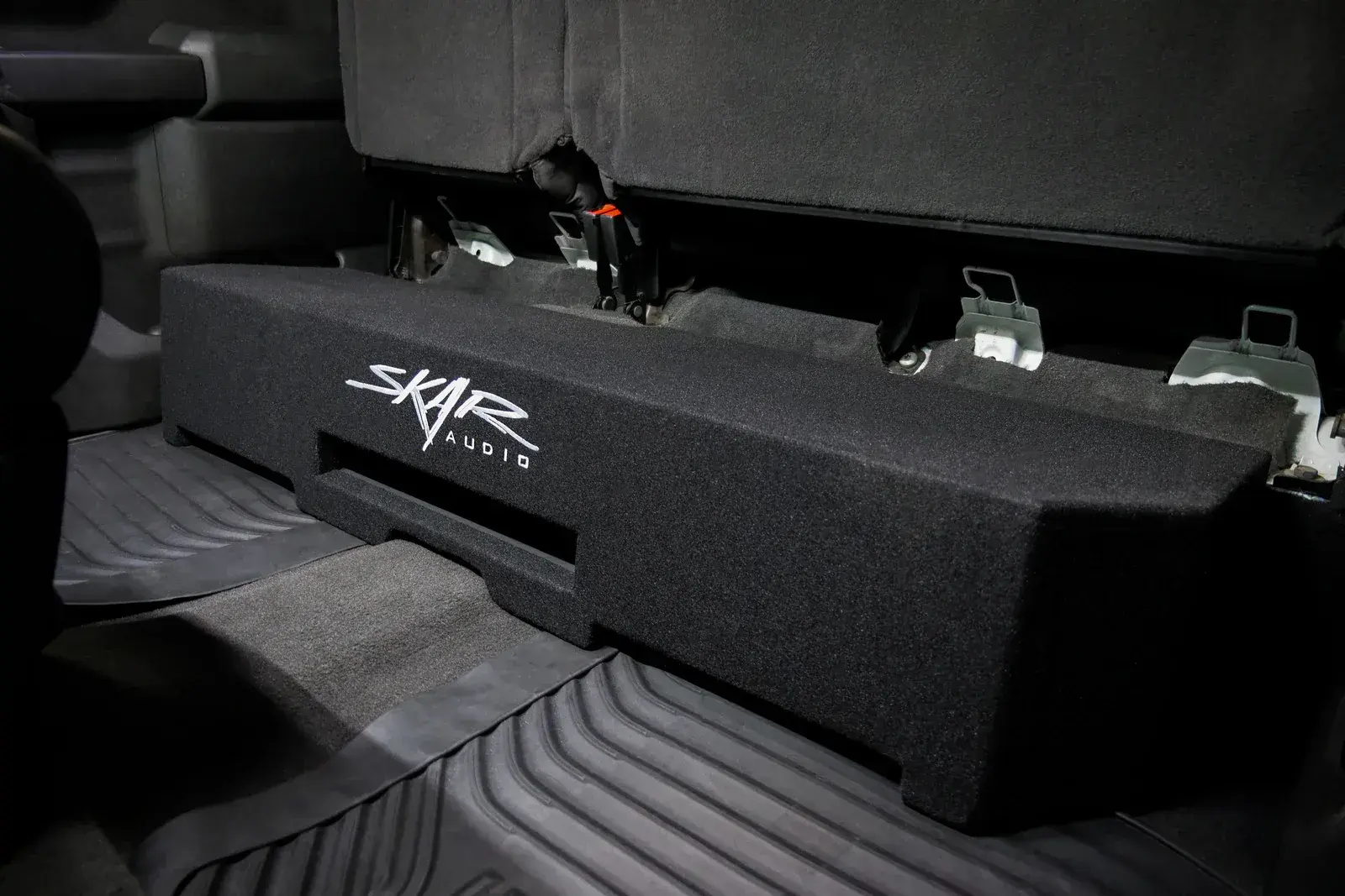 Skar Audio VS-2X12GM-2019-UP-CREWCAB-V enclosure installation example — view 4