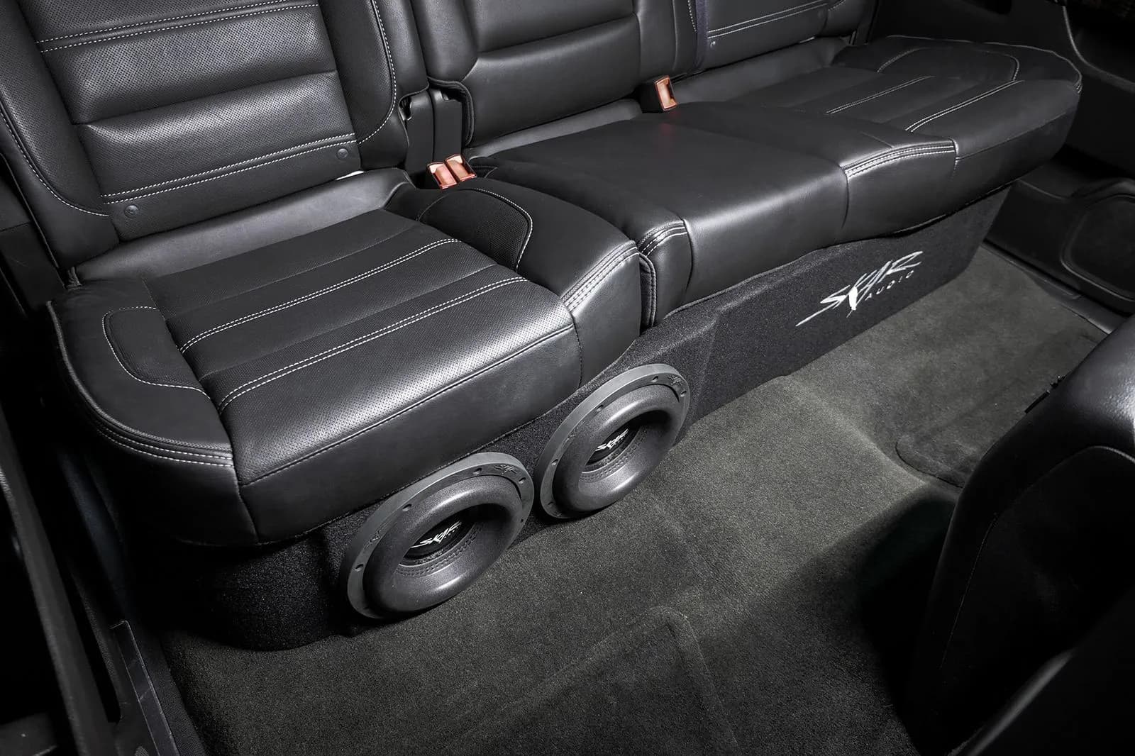 Skar Audio VS-2X8GM-2014-2018-CREWCAB-V enclosure installation example — view 3