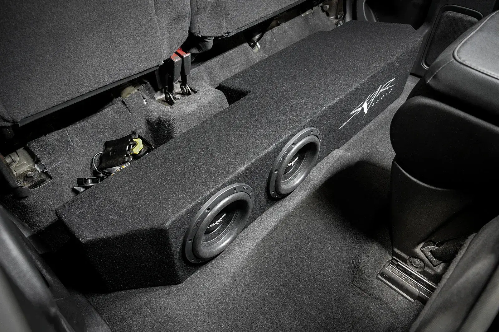 Skar Audio VS-2X8GM-2019-UP-DCAB-V enclosure installation example — view 3