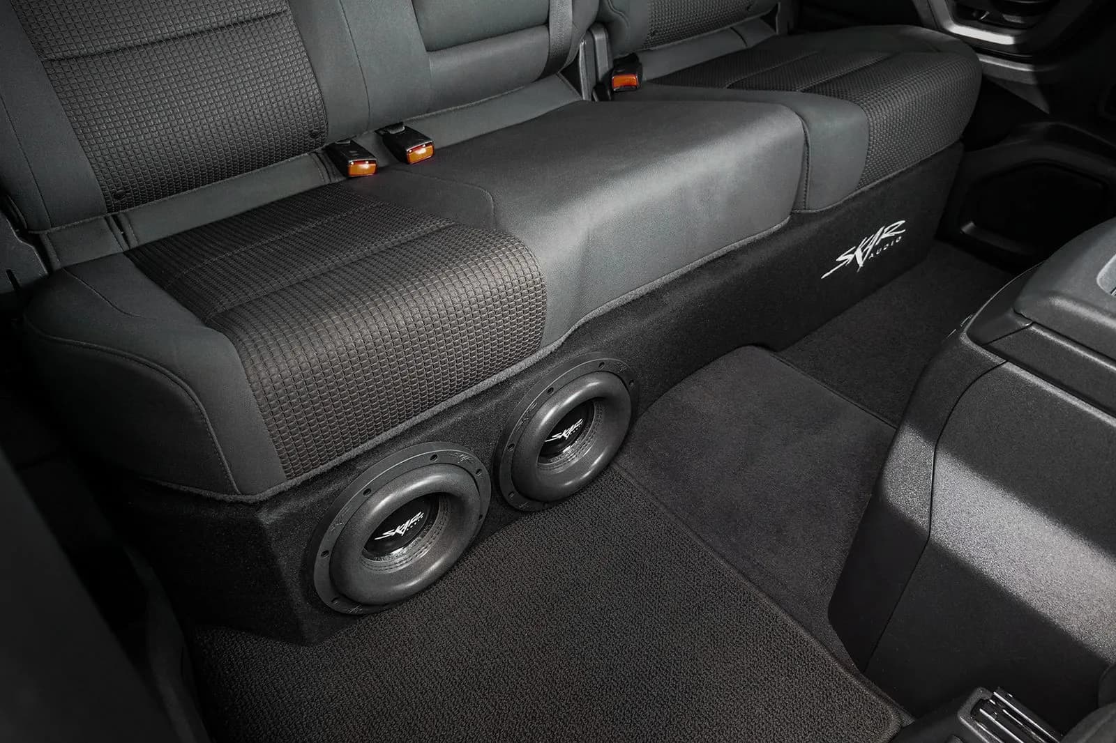 Skar Audio VS-2X8NISTTN-2004-2015-CREWCAB-V enclosure installation example — view 1