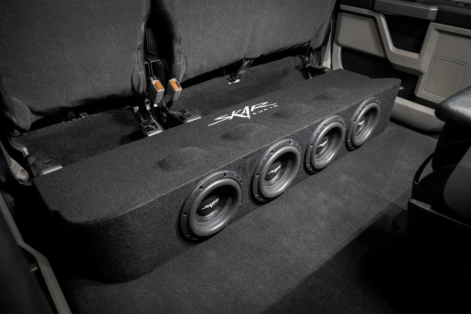 Skar Audio VS-4X8FORDSD-2017-2022-SUPERCREWCAB-V enclosure installation example — view 2