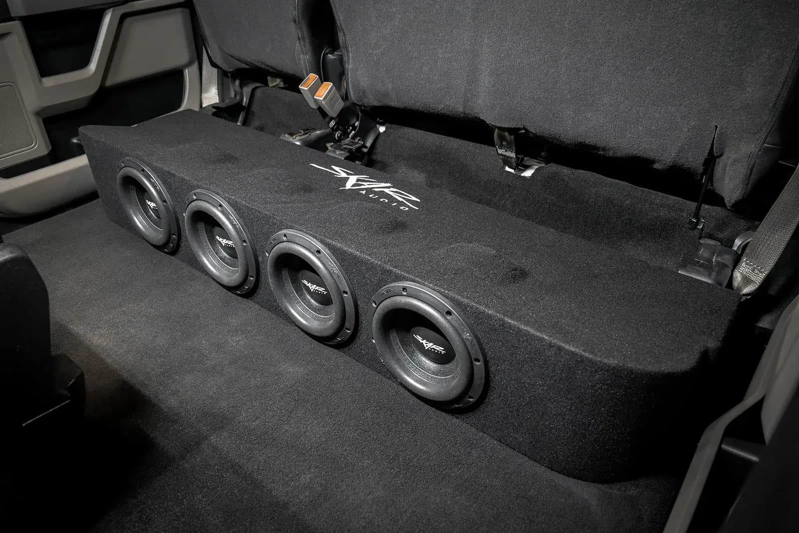Skar Audio VS-4X8FORDSD-2017-2022-SUPERCREWCAB-V enclosure installation example — view 3