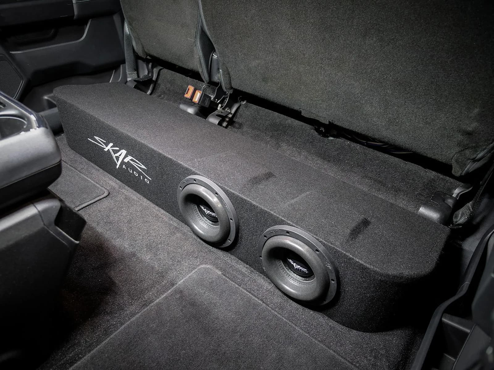 Skar Audio L-EVL-VS-2X8FORD-2015-UP-SUPERCREWCAB-V enclosure installation example — view 2