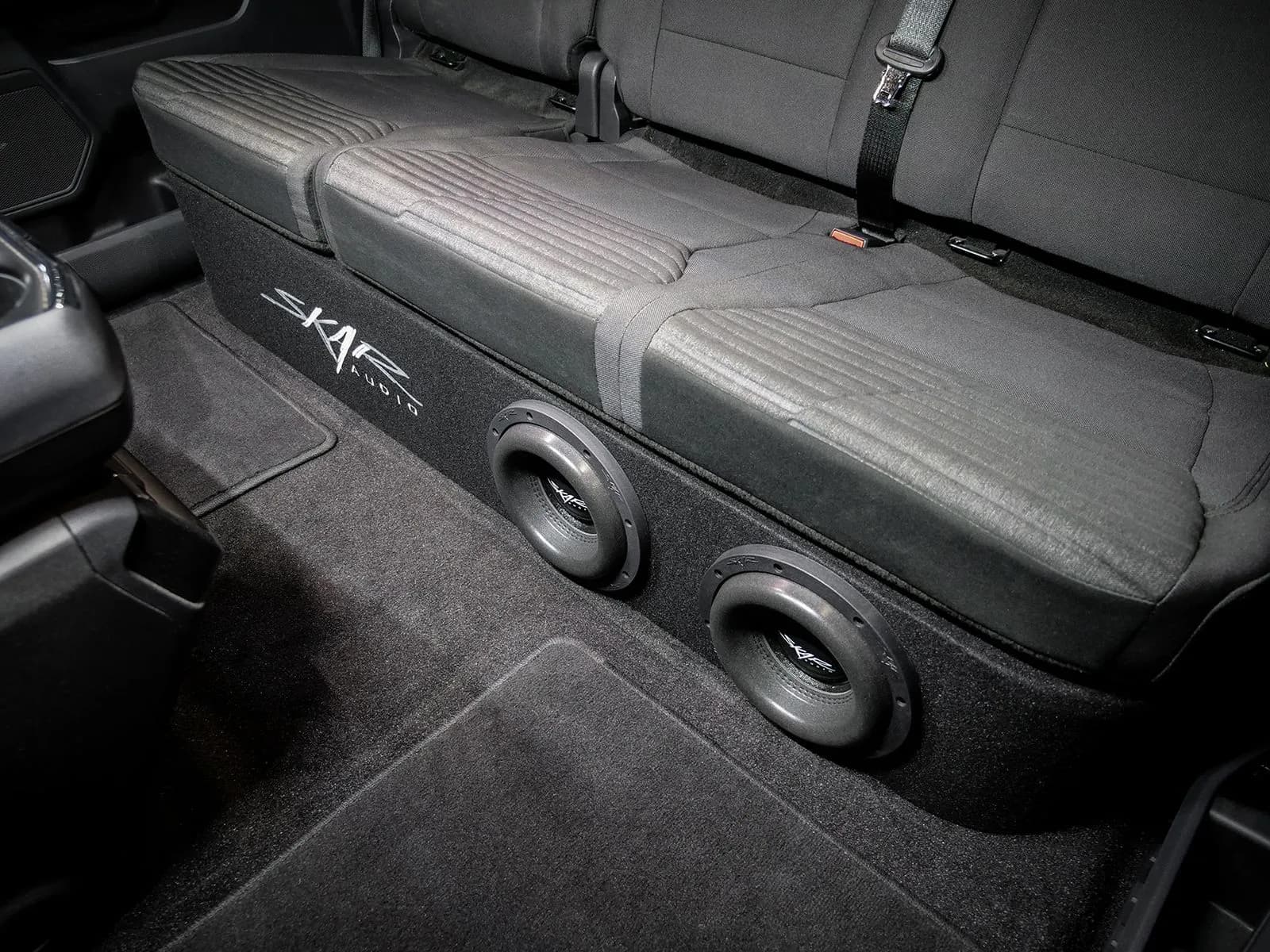 Skar Audio L-EVL-VS-2X8FORD-2015-UP-SUPERCREWCAB-V enclosure installation example — view 3