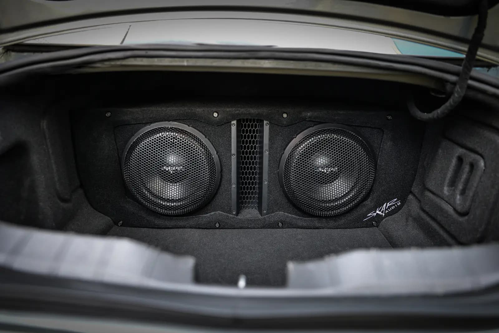 Skar Audio L-VD-VS-2X10CHEVCAM-2016-2024-V enclosure installation example — view 2
