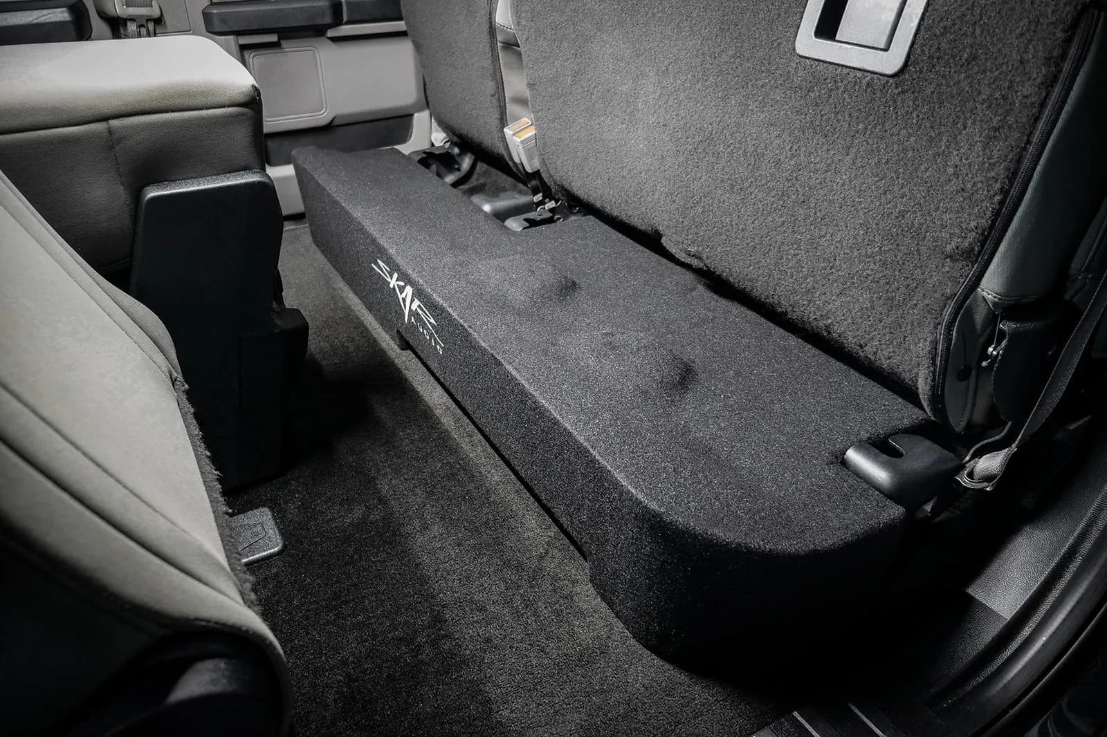 Skar Audio L-VD-VS-2X10FORD-2015-UP-SUPERCAB-V enclosure installation example — view 4