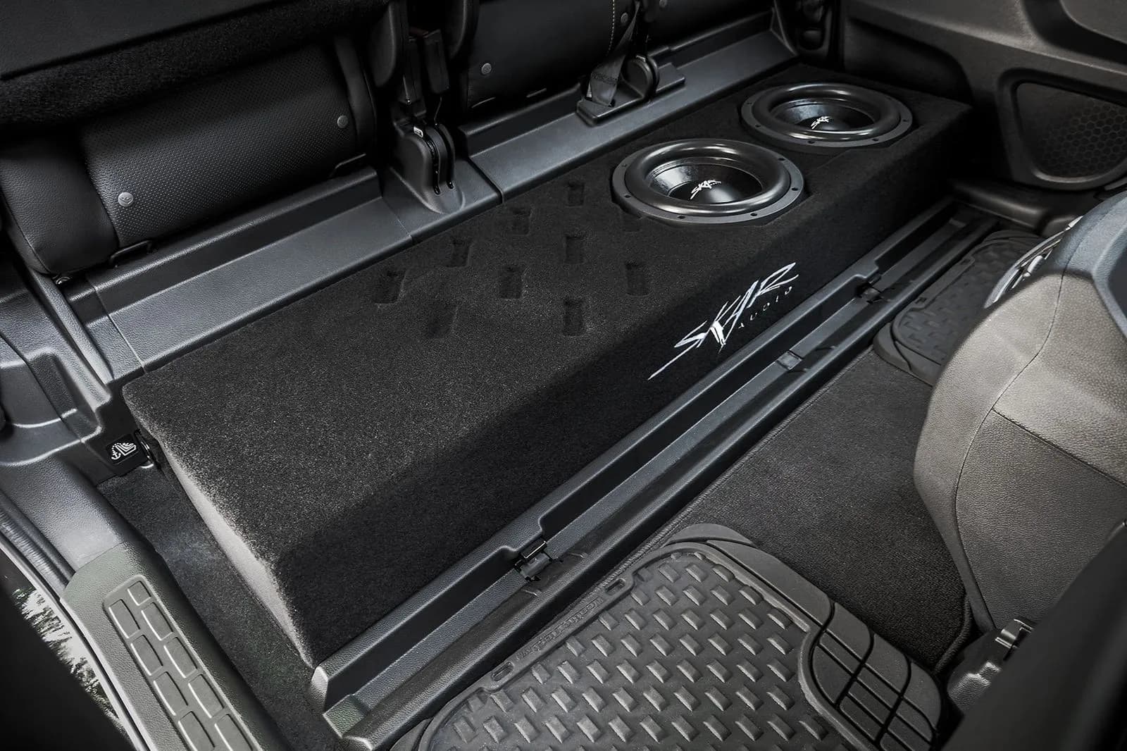 Skar Audio L-VD-VS-2X10HONRID-2017-UP-V enclosure installation example — view 2