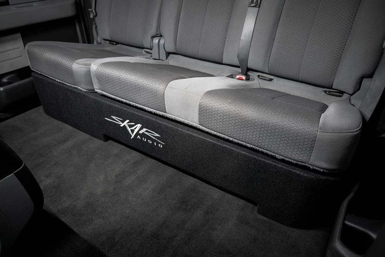 Skar Audio L-VD-VS-2X12FORD-2009-2014-SUPERCREWCAB-V enclosure installation example — view 1