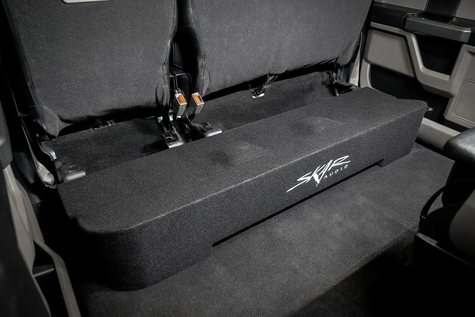 Skar Audio L-VD-VS-2X12FORDSD-2017-2022-SUPERCREWCAB-V enclosure installation example — view 2