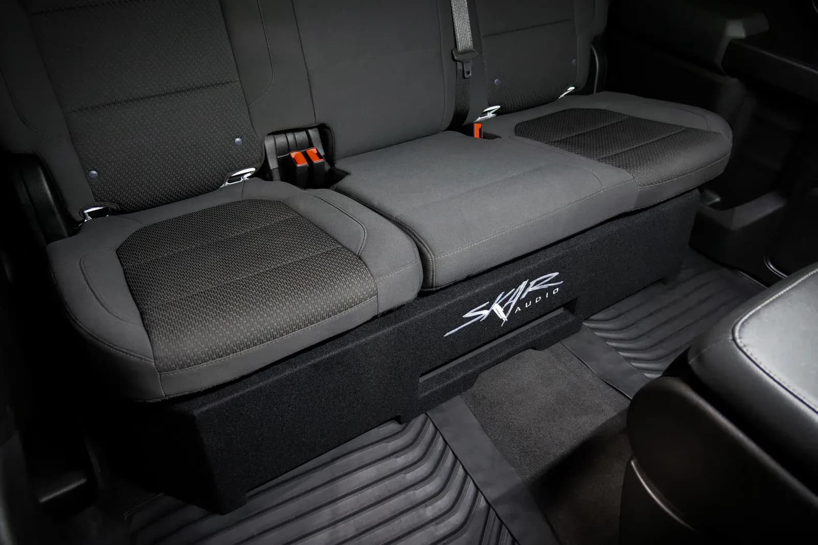 Skar Audio L-VD-VS-2X12GM-2019-UP-CREWCAB-V enclosure installation example — view 2